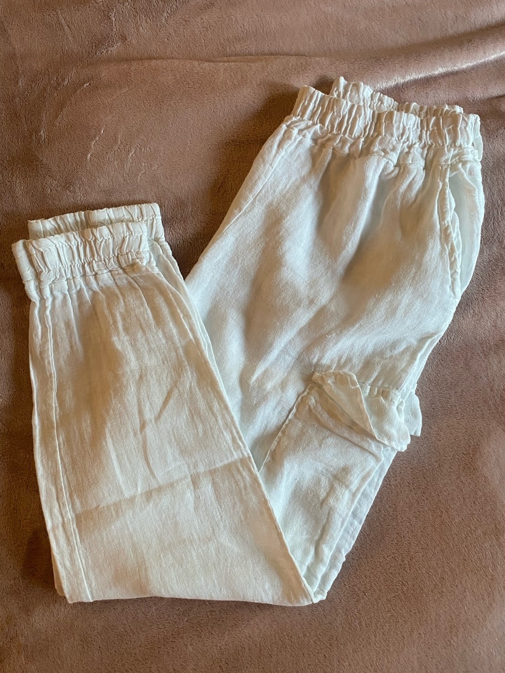 Scandal Italy Linen Brielle Pants in
White
